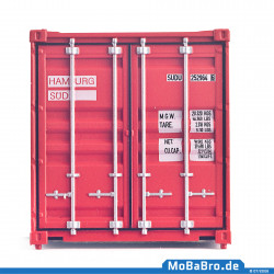 20ft Container "Hamburg Süd / Columbus Line" (abgeflacht) und altem "Steuerrad" in 1:87 / H0