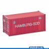 20ft Container "Hamburg Süd / Columbus Line" (abgeflacht) und altem "Steuerrad" in 1:87 / H0