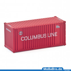 20ft ‘Hamburg Süd’ container (flattened) with the old ‘steering wheel’ logo in 1:87 / H0 scale