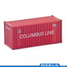 20ft Container "Hamburg Süd / Columbus Line" (abgeflacht) und altem "Steuerrad" in 1:87 / H0