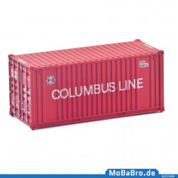 20ft Container "Columbus Line" (abgeflacht) und altem "Steuerrad" Logo in 1:87 / H0