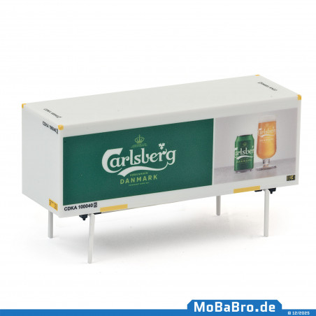 Weißer Wechselkoffer "Carlsberg" CDKA 100040 (2) in 1:87 (H0) aus Märklin 47109