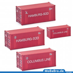 Set of 3 Hamburg Süd / Columbus Line Ep. IV in H0 / 1:87