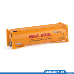 Gelber Märklin 40ft 30ft Silo-Container "Max Bögl" in 1:87 (H0) aus 47166