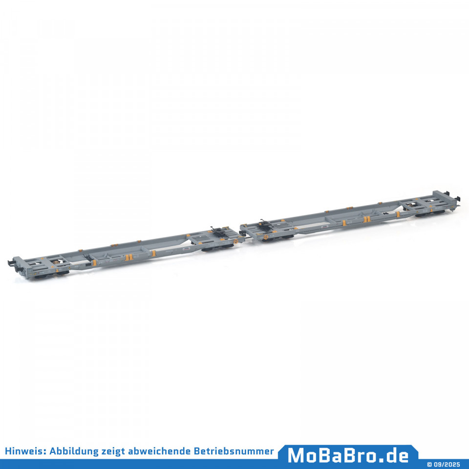 Doppeltaschenwagen Mega II (Sk+Sk) der HUPAC im Ablieferungszustand - 83 85 4933 227-1 - Rev. 12/16