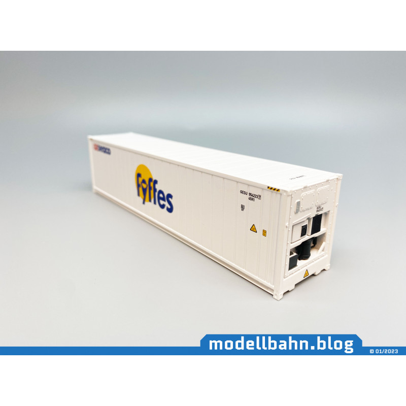 Fyffes Container Train White colored 40ft reefer container