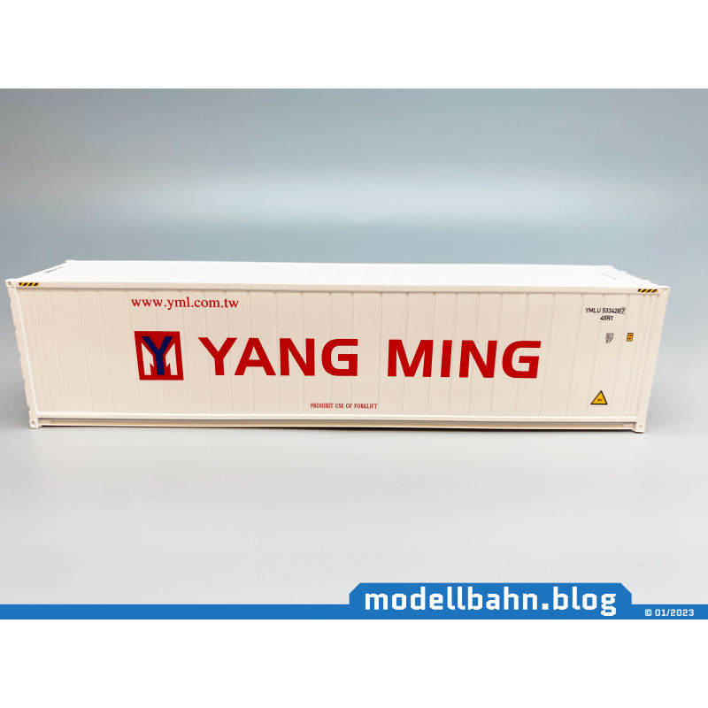 40ft reefer container "YANG MING"  (1:87 / H0)